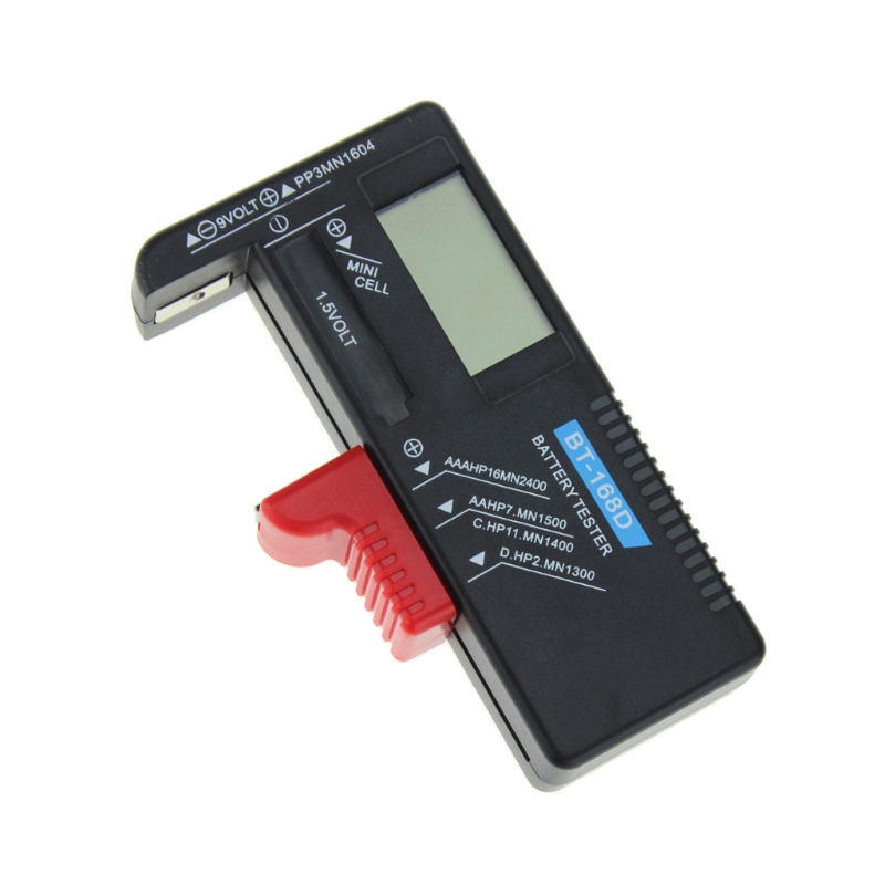 probador de capacidad de batería Digital BT168D LCD para 9V 1,5 V AA pilas AAA C D instrumentos de análisis de medición