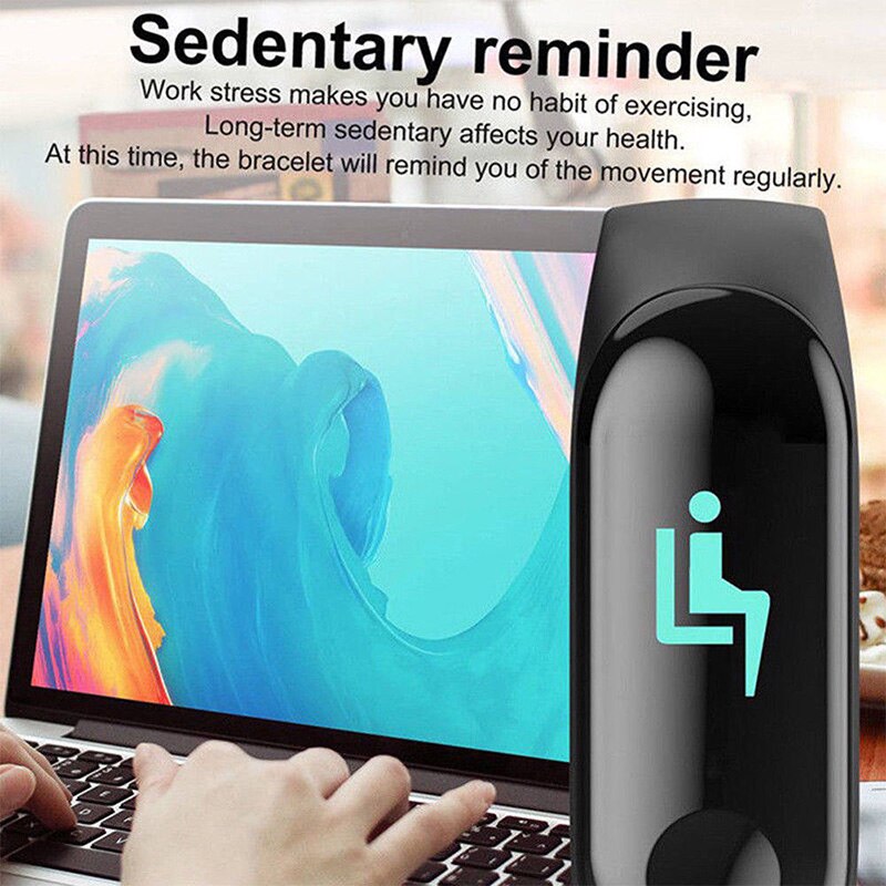 Reloj inteligente M3, pulsera de presión arterial, Monitor de ritmo cardíaco, podómetro deportivo, reloj de Fitness, podómetro para Android IOS