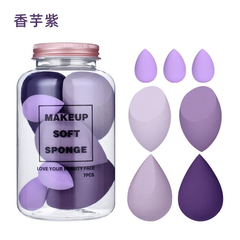 7 Pack Makeup Sponge Set Ultra Soft Non Absorbent Beauty Blender for Liquid Foundation Non Latex Cosmetic Puff: WHITE
