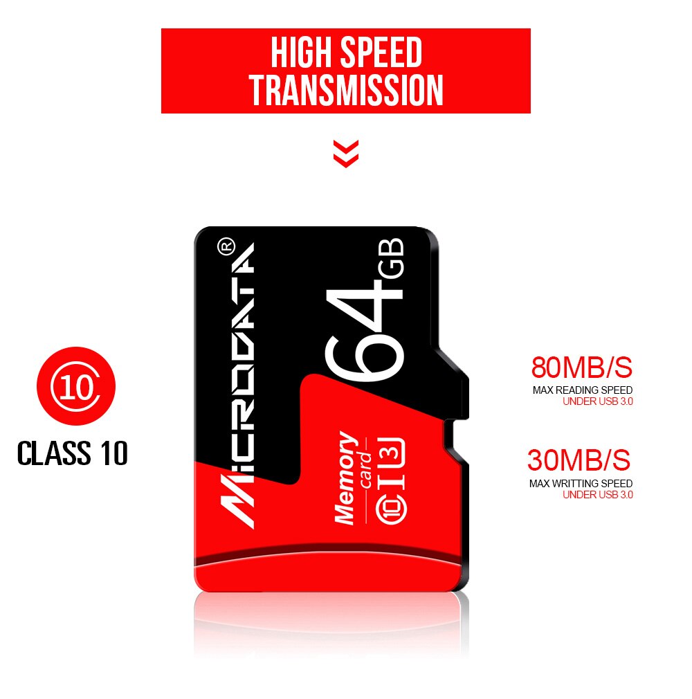 Cartão de memória original 64gb 32gb cartão flash de alta velocidade 16gb 128gb cartão de memória microsd tf/sd cartões para tablet/câmera/telefone celular