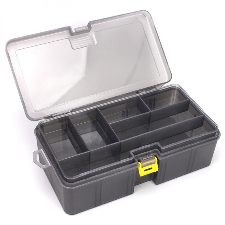 Dual Layer Multifunctional Fishing Lure Hooks Tools Box Durable Plastic Fishing Tackle Box for Fishing Lovers