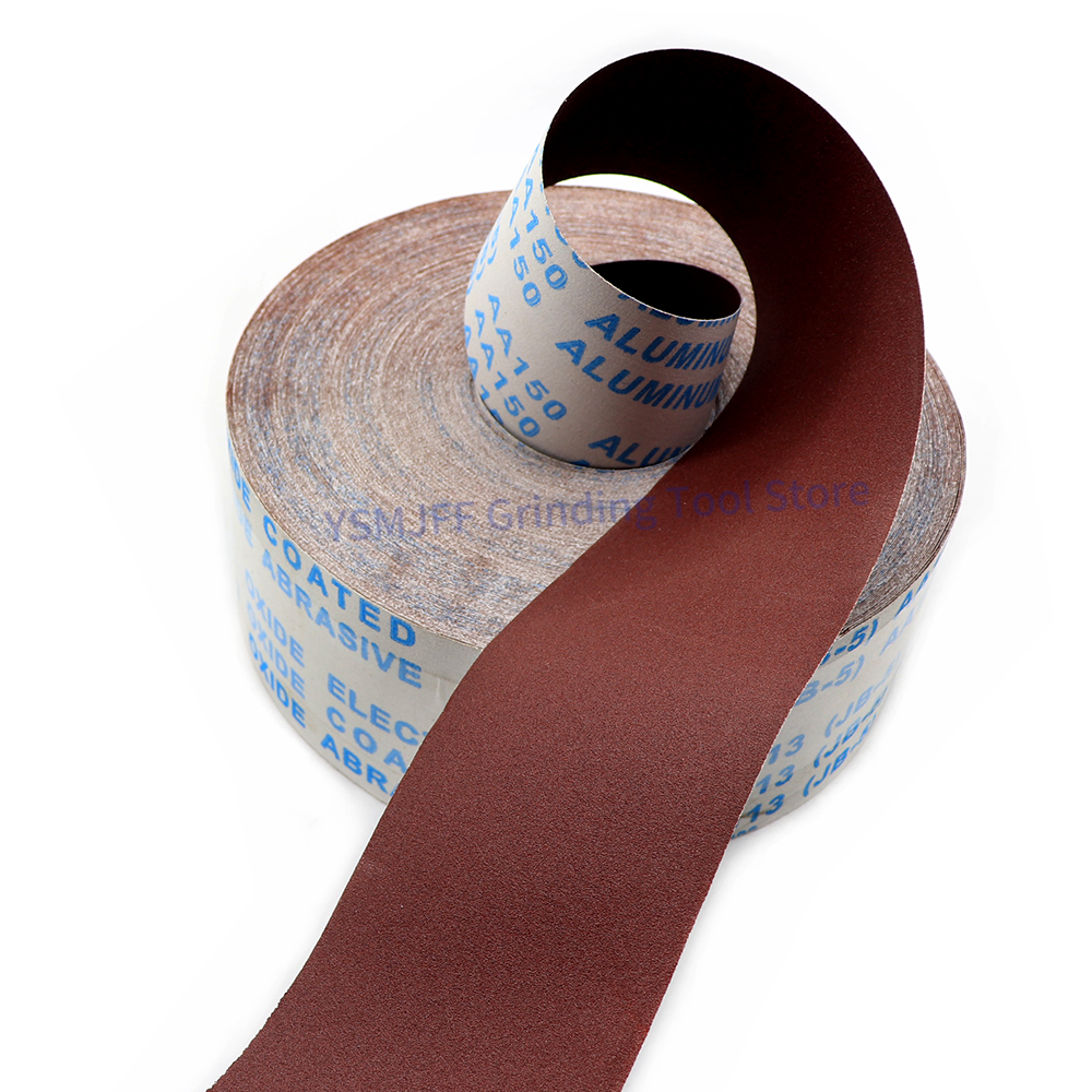 Rollo de papel de lija de 5M, 4 pulgadas, 100mm de ancho, tela de esmeril, papel de arena, hojas abrasivas de lijado, grano 60-800, listo para cortar tela de esmeril