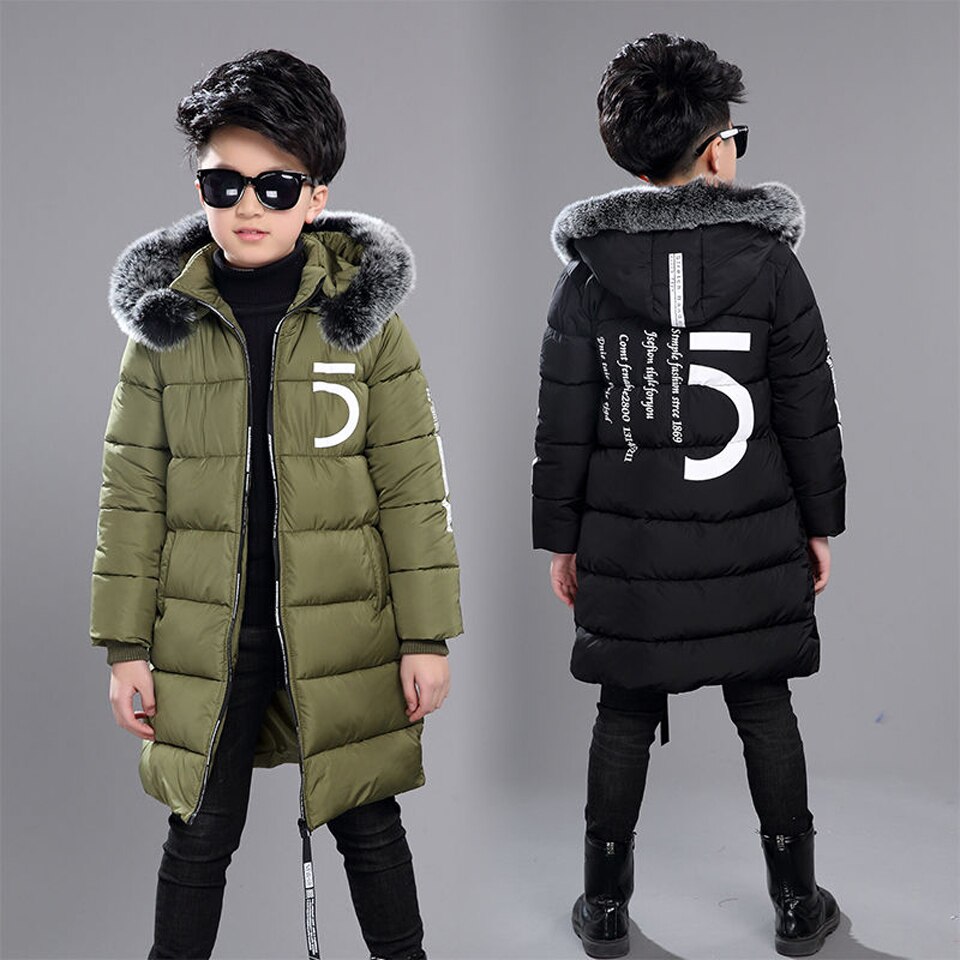 Boys 'Winter Katoenen Jassen Verdikte Kinderen Winter Jas Kinderen Winter Overjassen 4-14 Jaar