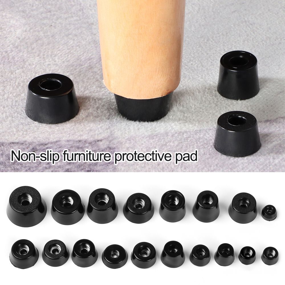 150 Coussinets Caoutchouc Coniques Uxcell 15x18mm – Patins Pour Pieds De Meubles