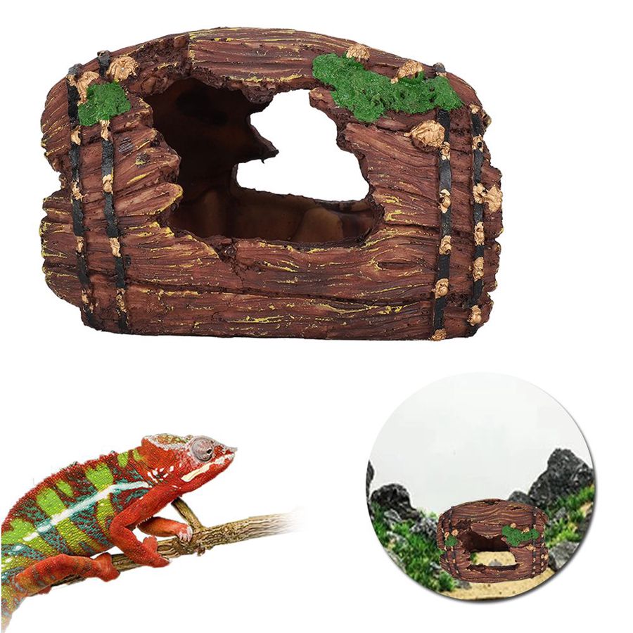 Barril de simulación de serpiente escorpión para acuario, lagarto, cueva oculta para caja de reptiles, decoración de paisaje, Adorno para acuario