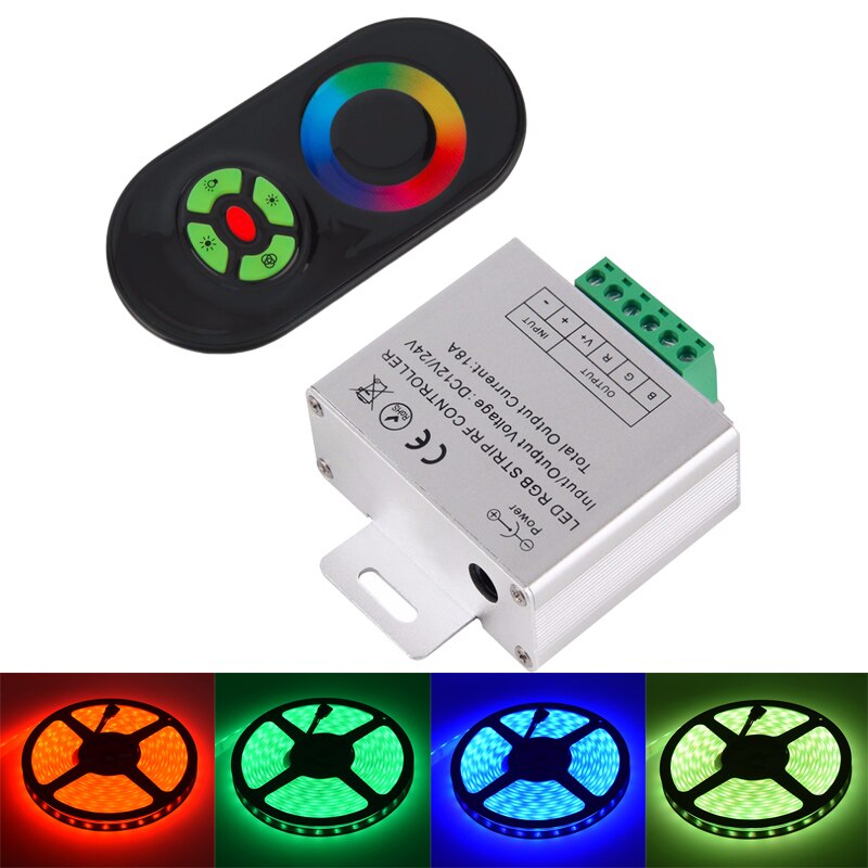 RF Remote RGB Controller DC 12/24V 18A LED Strip Color Console Touch Remote For 5050 2835 RGB LED Strips