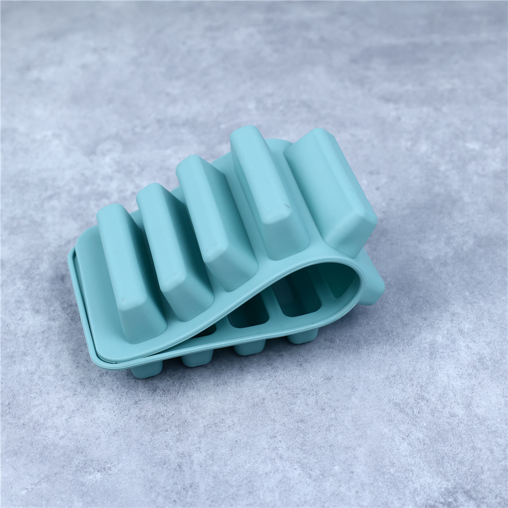 10 agujeros formas de silicona tira larga dedo galleta molde de silicona horno pastel Puff molde para cubitos de hielo bandeja utensilios para hornear DIY herramientas para hornear