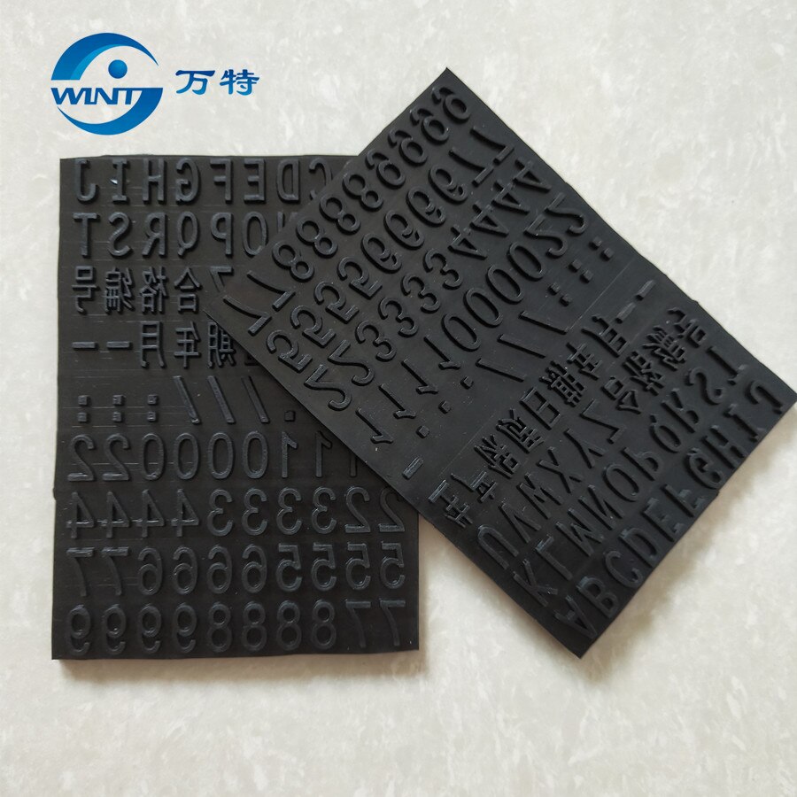 , letters en cijfers voor codering machine