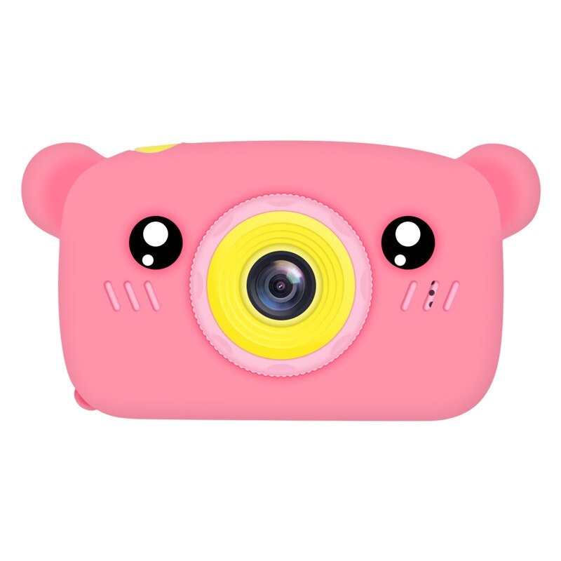 32GB Bambini Mini Macchina Fotografica Full HD 1080P Portable Digital Video Macchina Fotografica 2 Pollici schermo di Visualizzazione Dello Schermo I Bambini Per I Bambini gioco per bambini di Studio: Pink bear