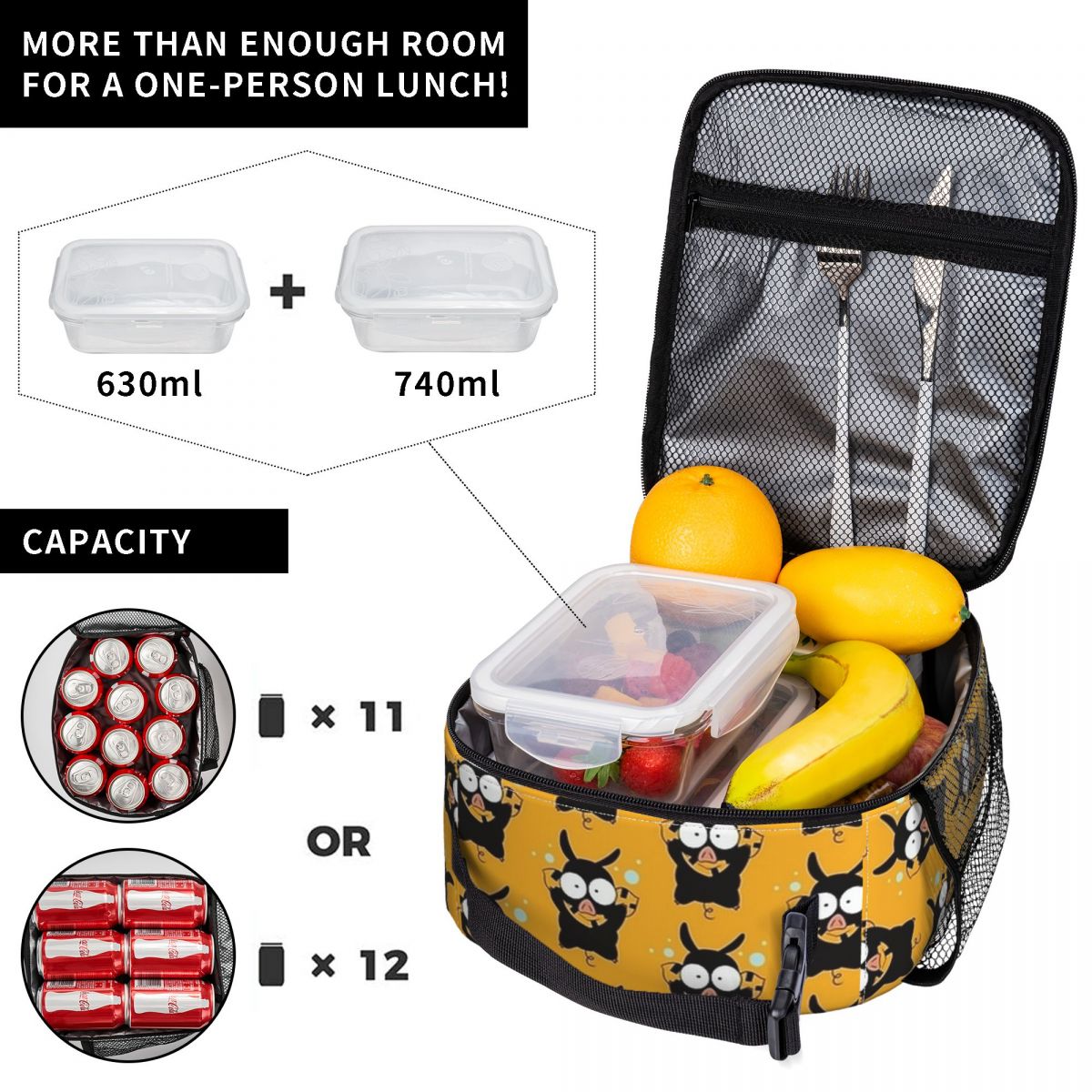 Insulated Lunch Bag - Reusable Leakproof Tote - Cooler Bag for Girls & Boys Outdoor