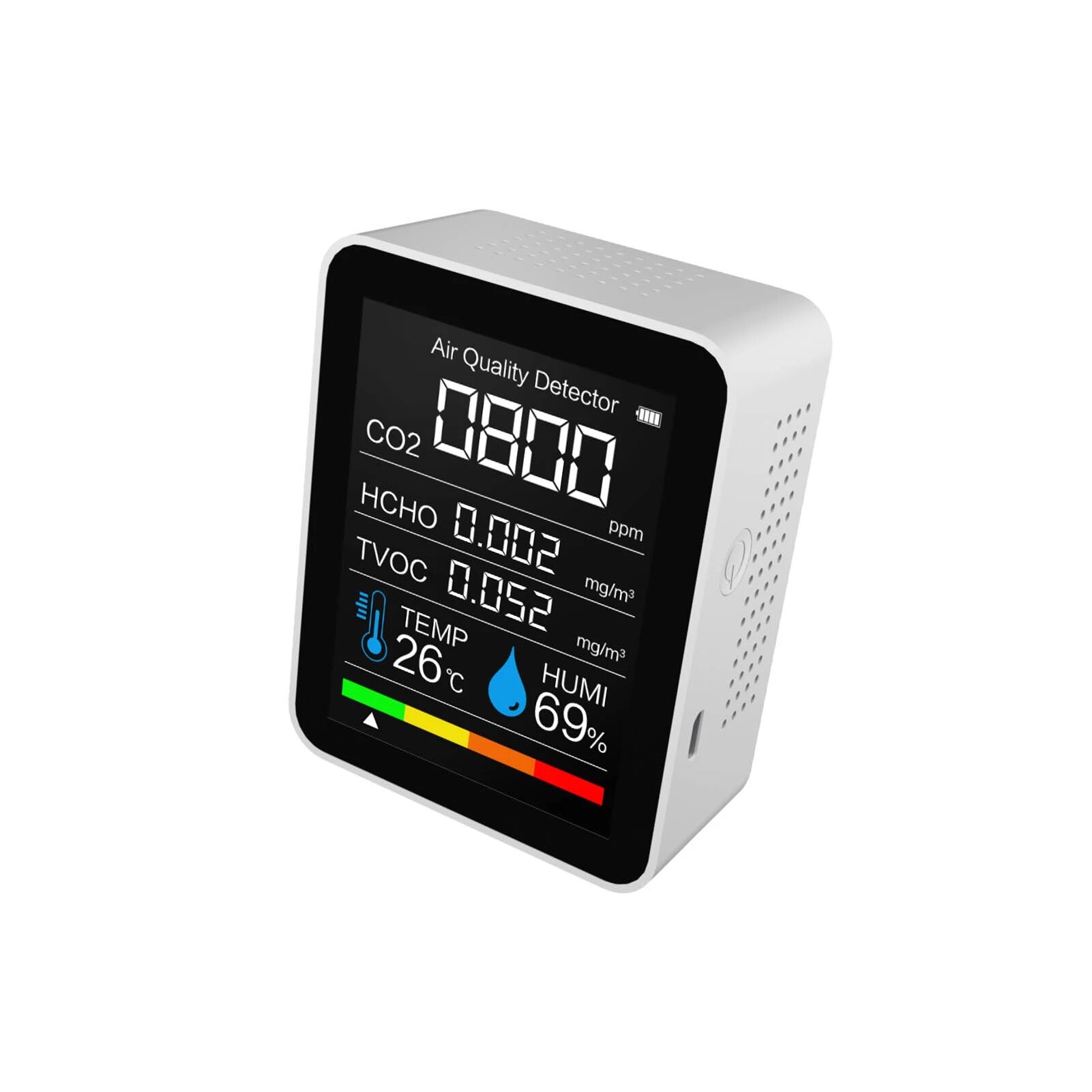 5in1 Indoor Air Monitor Lcd Digital co2 Air Meters Real Time Intelligent Air Sensor Tester co2 Detector