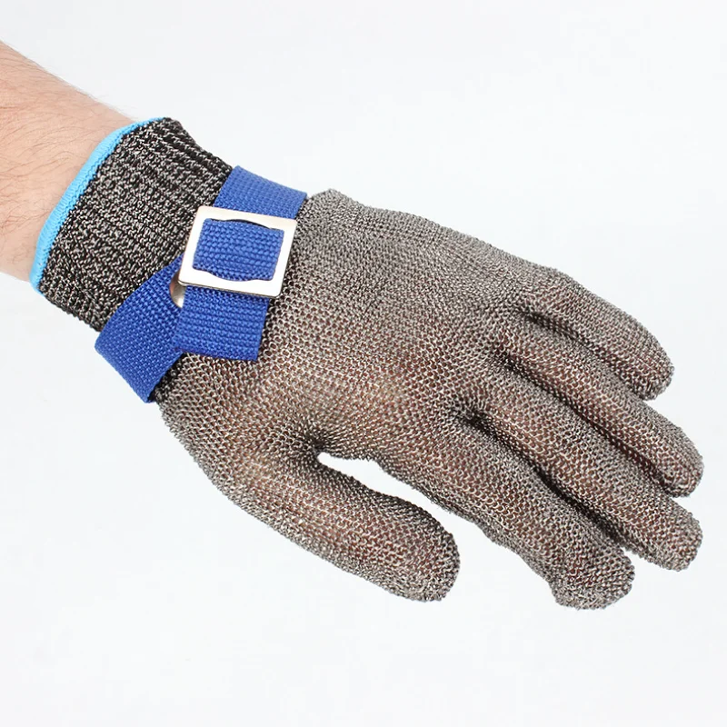 Schnittschutzhandschuhe aus Edelstahldraht, schnittfeste, gewebte Sicherheitsarbeitshandschuhe, sterben Fischtötende Küchenhandschuhe aus Metall und Eisen schneiden