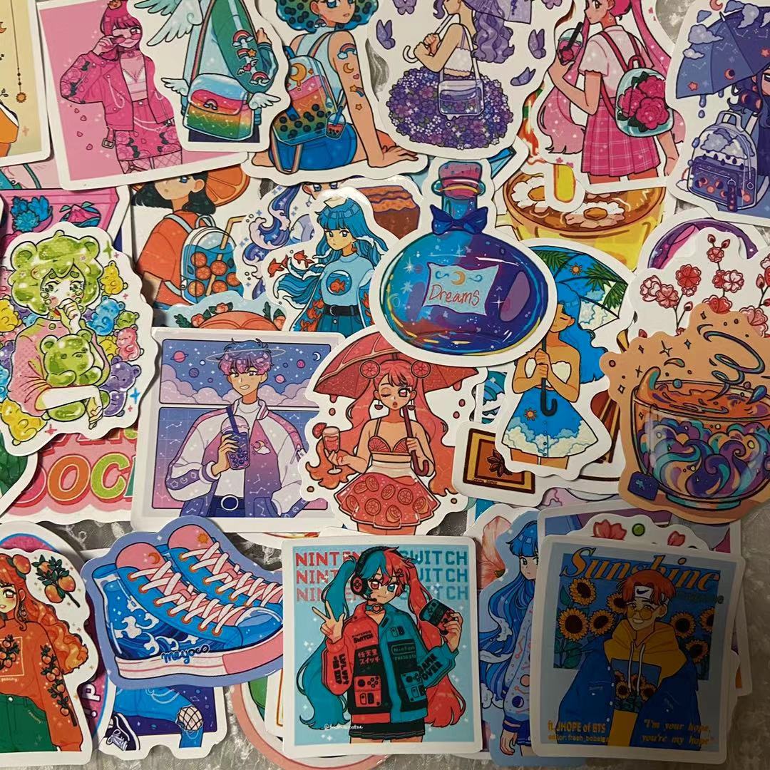 49Pcs Roze Leuke Meisje Sticker Diy Scrapbooking J... – Vicedeal