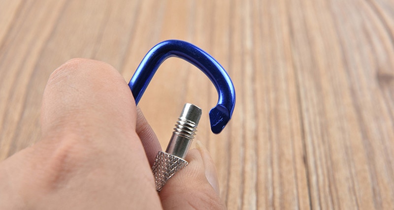 Climbing Carabiner D Shape Climbing Buckle Lock Security Safety Lock Outdoor Climbing Equipment 47*22mm