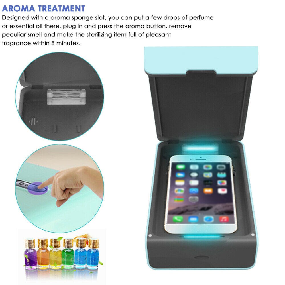 Portable UV Box Face Cover Daily Supplies Multi-functional Phone Charge Aromatherapy for Office and Travel