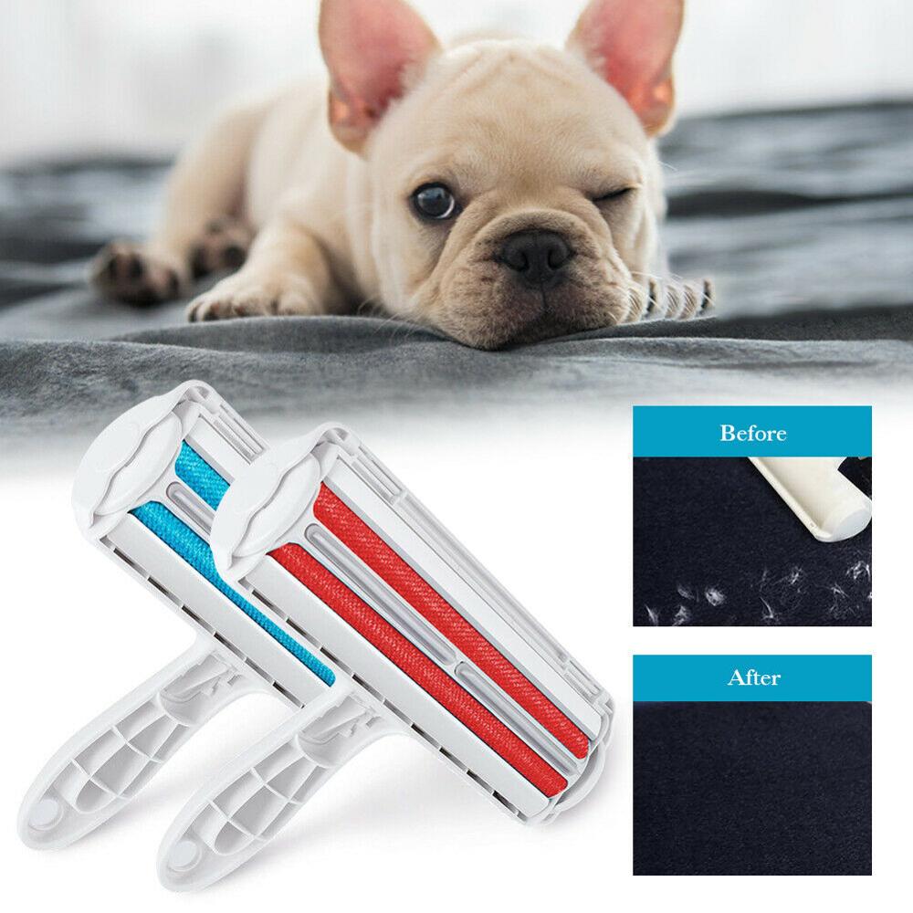 Herbruikbare Pet Hair Remover Roller Twee-weg Roller Lint Plakken Verwijderen Hond Kat Haar Meubels Tapijten Kleding Automatische Schoon