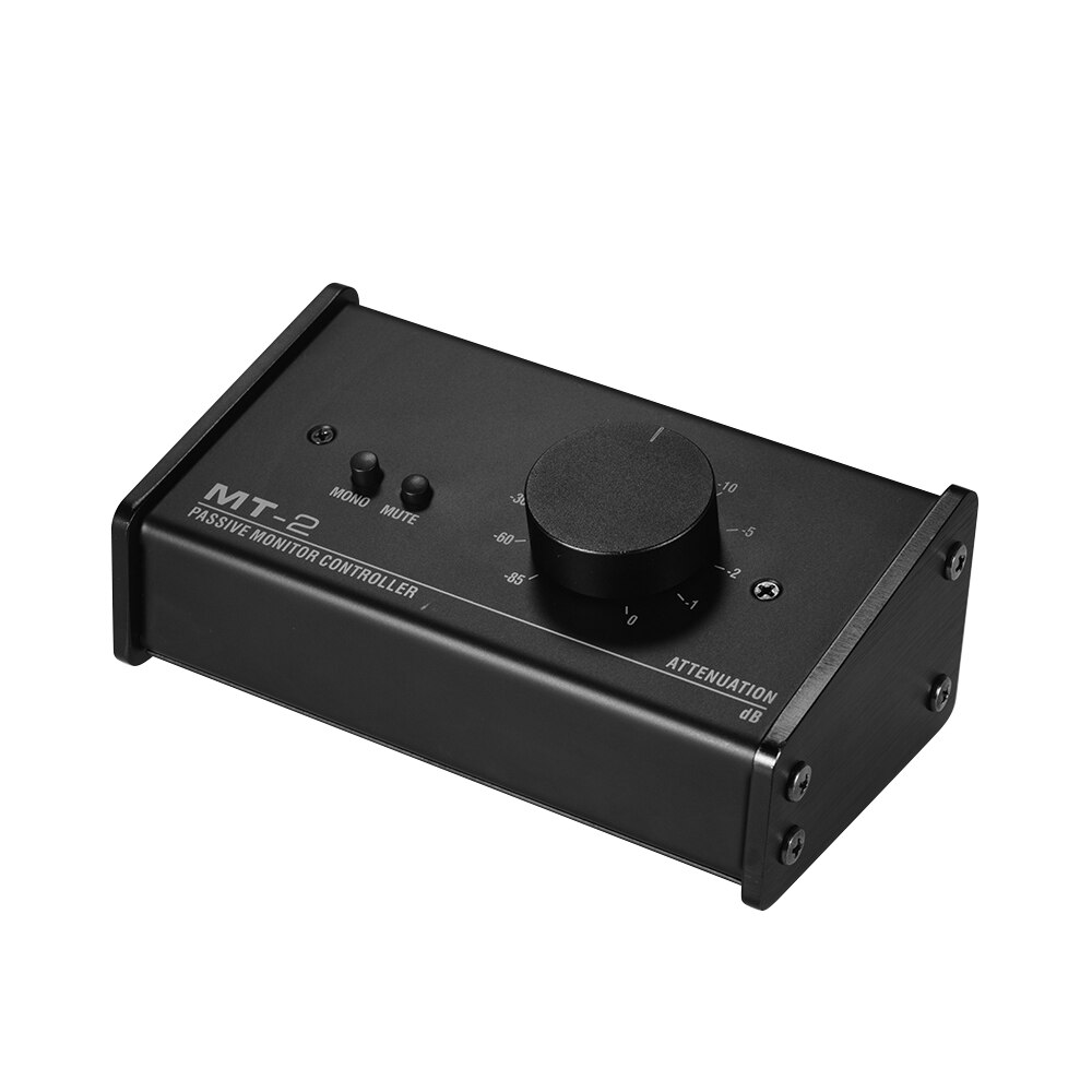 Mt -2 passiv monitor kontroller med xlr 3.5mm innganger utganger støtter dempningskontroll dempe funksjon verktøy