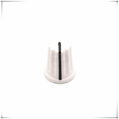 Perilla de medio eje de goma de Color, 5 uds., diámetro 16 mm, altura 19mm, perilla de potenciómetro de goma, orificio interior en forma de D de 180 grados, 6mm: Blanco