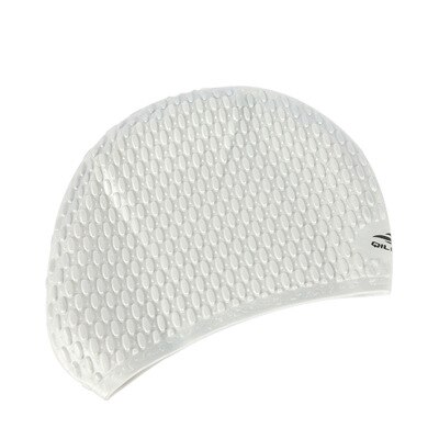 Silicone Swimming Cap Water Drops Adults Swim Pool Hat Waterproof Swim Caps Ear Protection Long Hair Unisex Bathing Hats: silver