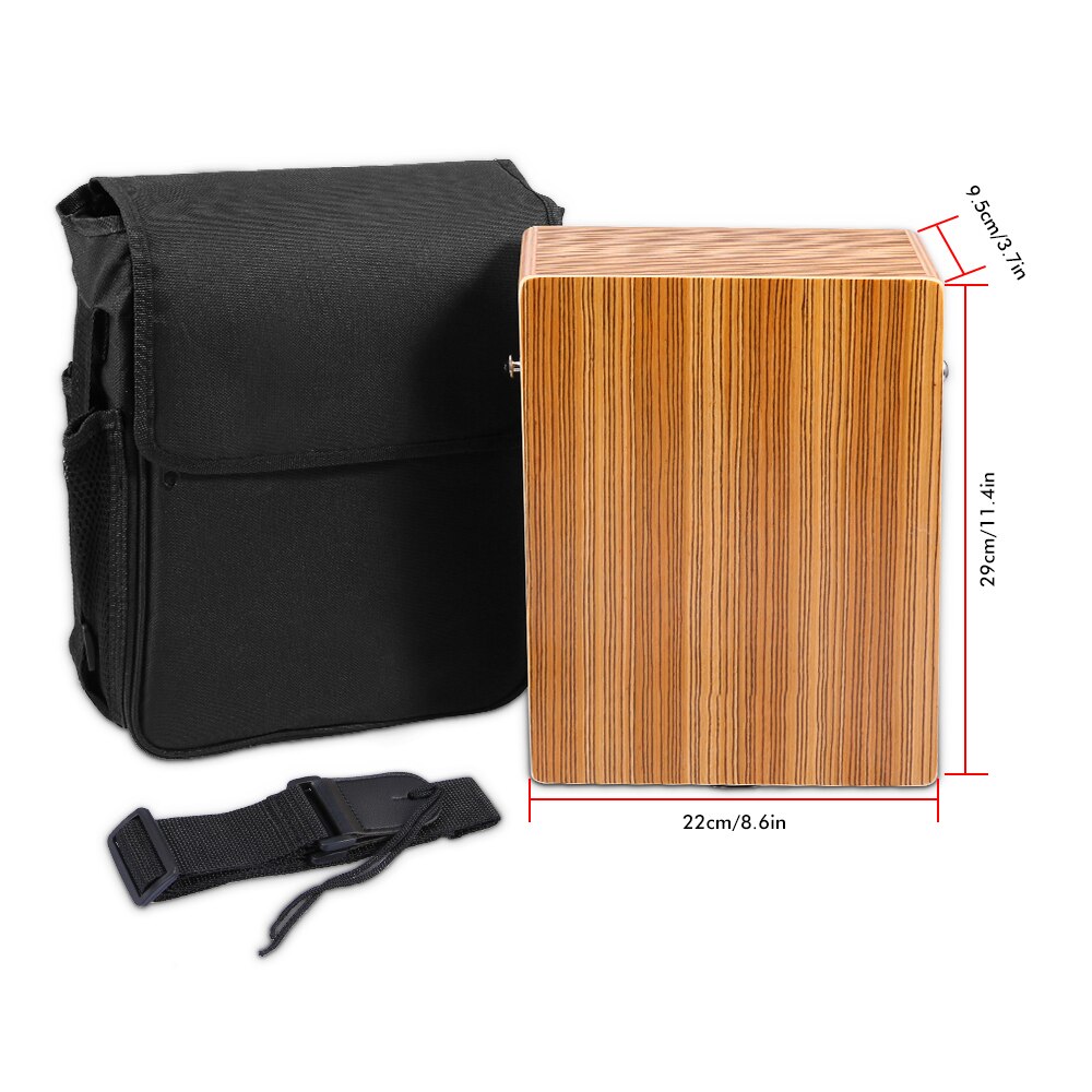Travel Cajon Drum Flat Hand Drum Zebra Wood Persussion Drum Instrument for Rhythm Sense Practice 31.5 * 24.5 * 4.5cm: Type C
