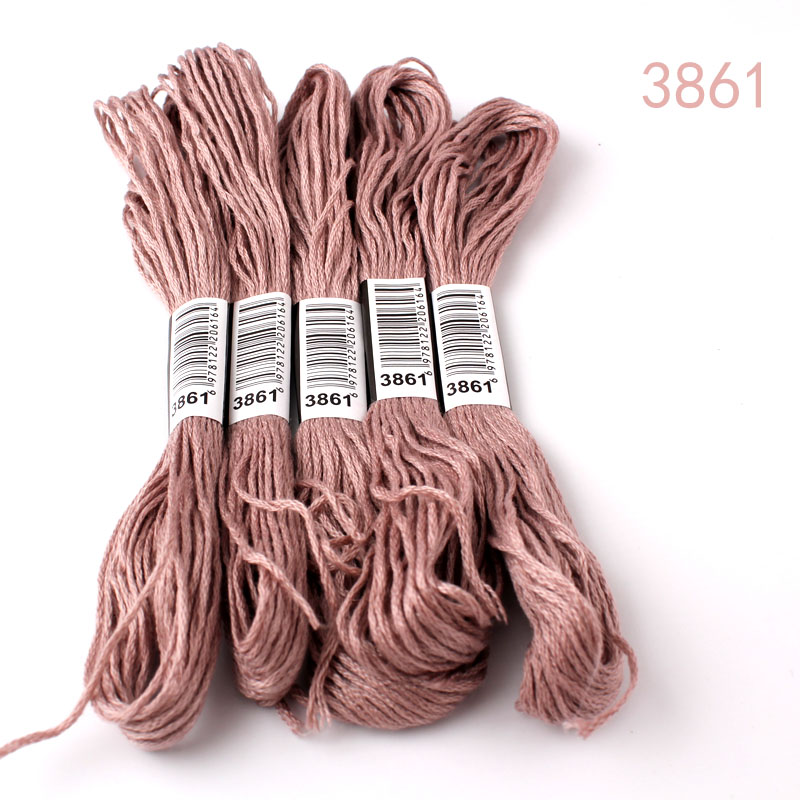 3859-10 sztuk nici robić haftu krzyżykowego / nici robić haftu krzyżykowego / nici niestandardowe kolory wszystkie kolory 447 kolorów nie6-3859-5200: BIAŁY