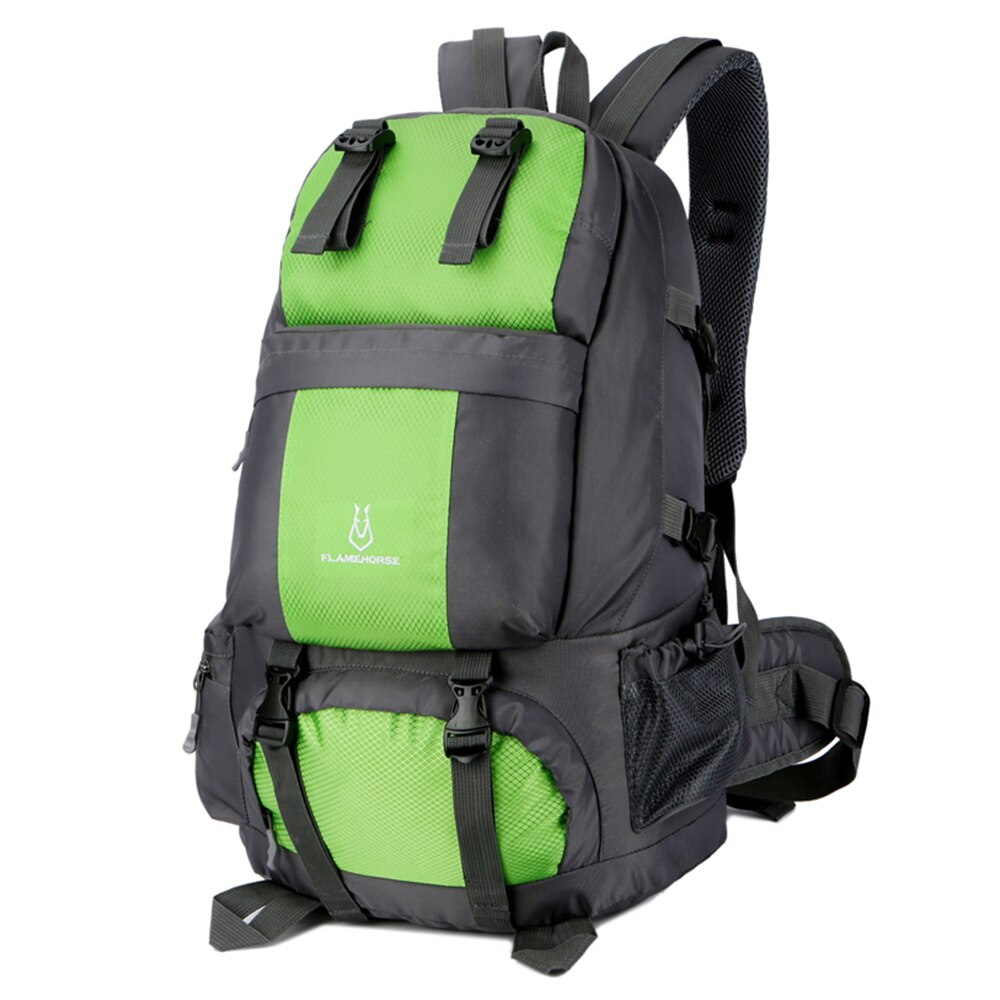 50L Hiking Rucksack Climbing Backpack Rucksack Men Outdoor Sport Bag Travel Daypack Waterproof for Camping Trekking Fishing Bags: Green