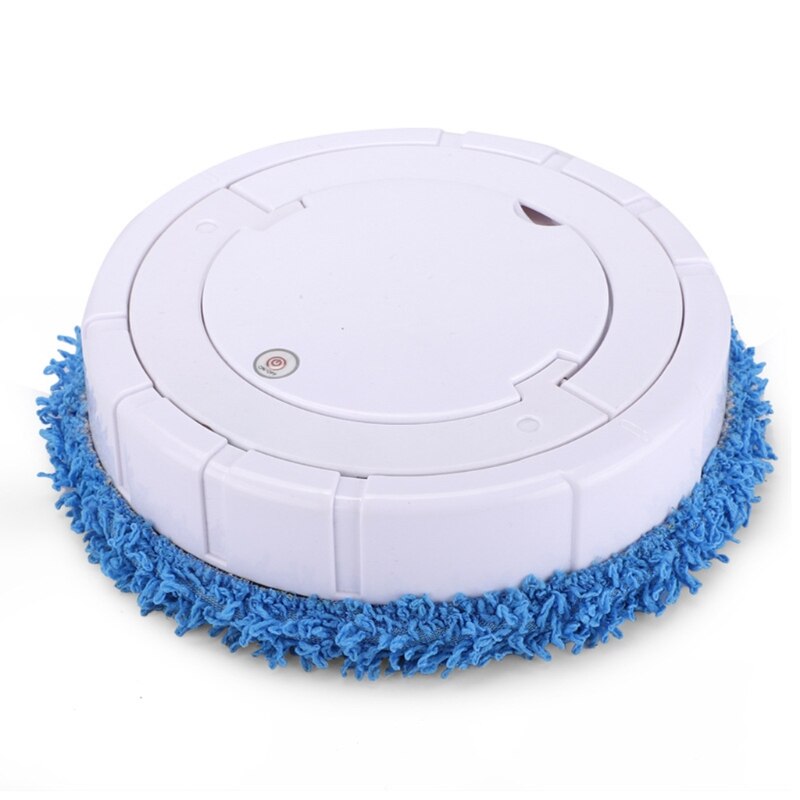 Auto Robotic Vacuum 2 Cleaning Mop Cloth Wet/Dry Use 360 Degree Rotatable Mopping/Vacuuming/Sterilizing No Dead: white