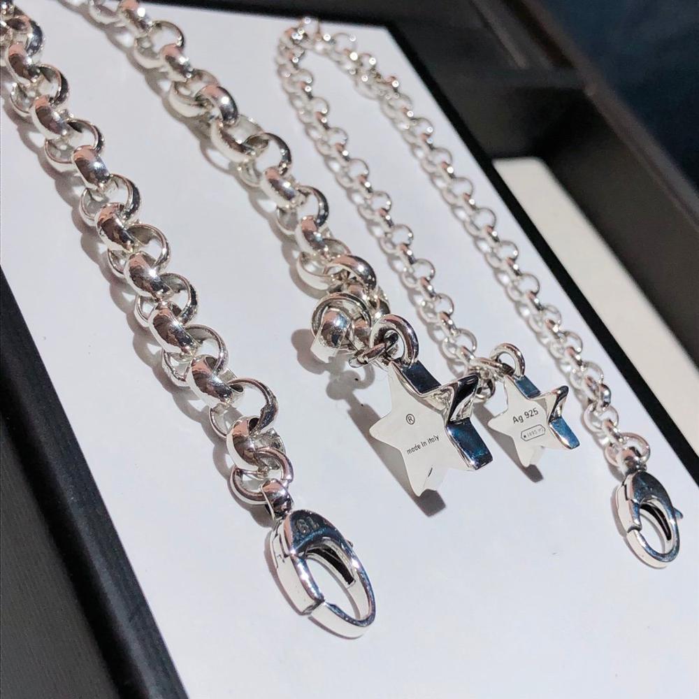925 pequena estrela pulseira de prata esterlina; charme original e clássico micro-etiqueta; 100% prata esterlina