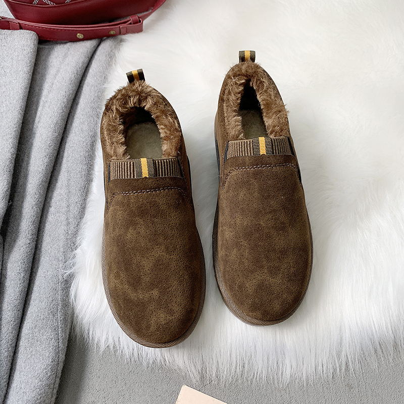 Pels kvinner for sko plysj holde varmen flate sko kvinner casual spenne loafers pelssko kvinne zapatos de mujer dame bomullssko