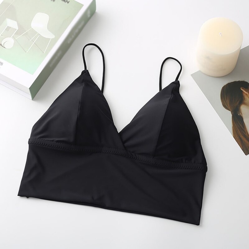 Women Wireless Bras Top Sleeping Brassiere Push Up Bras Sexy Lingerie Top Sexy Strap Smooth Bralette