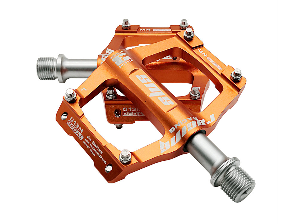 CNC-plataforma antideslizante para bicicleta de montaña, piezas ultraligeras de 3 rodamientos, AL6061,: Naranja