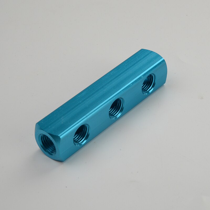 Syscooling water way separator copper manifold for water cooling system with G1/4 thread aluminum Accessories: 1-5 seperator