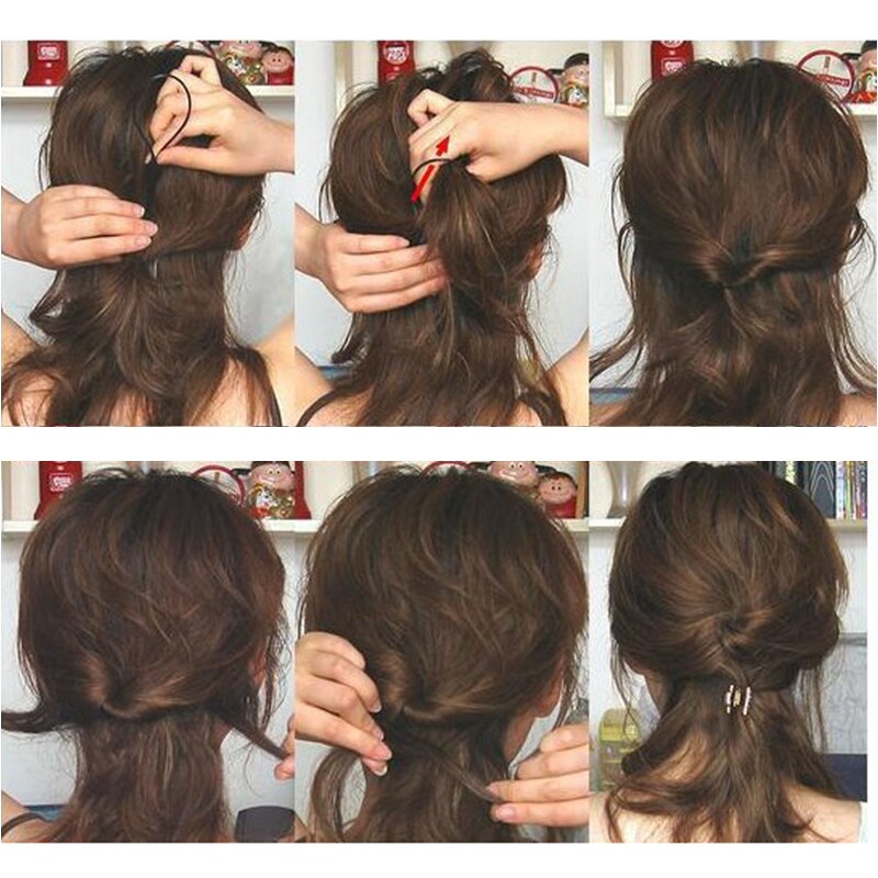 2 sztuk Topsy robić kucyka z włosów warkocz kucyk producent włosów warkocz kucyk stylizacja klip kok producent dziewczyna narzędzie robić układania włosów akcesoria robić włosów
