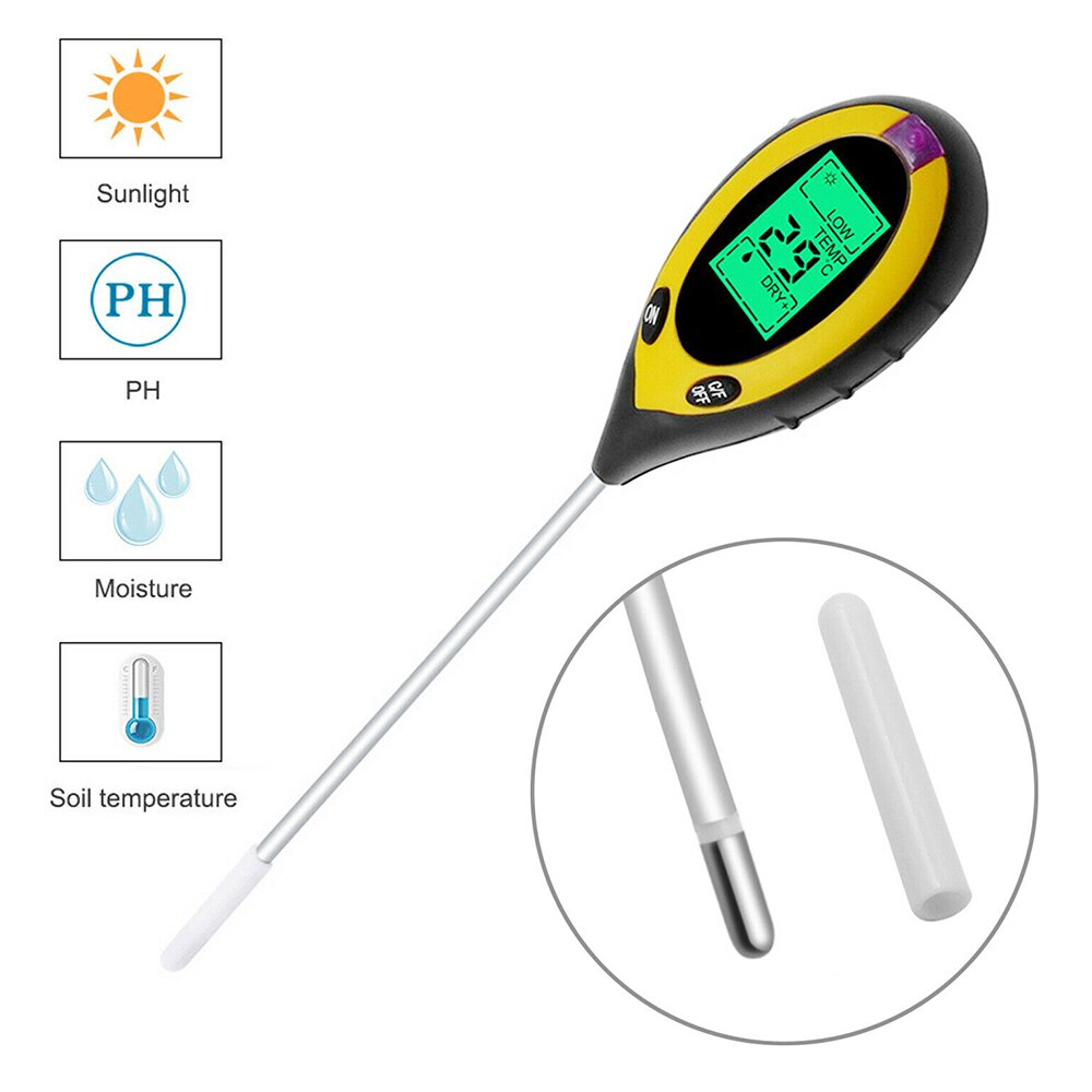 4 in 1 Digital PH Meter PH Tester Soil Water Moist... – Vicedeal