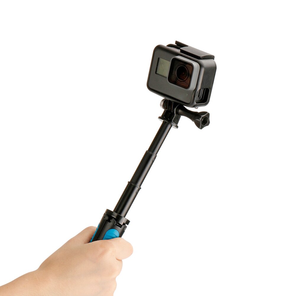 2 in 1 ausziehbarer mini-einbeinstativ-selfie-stick mit rutschfester, tragbarer halterung für outdoor-action-kameras und dji osmo
