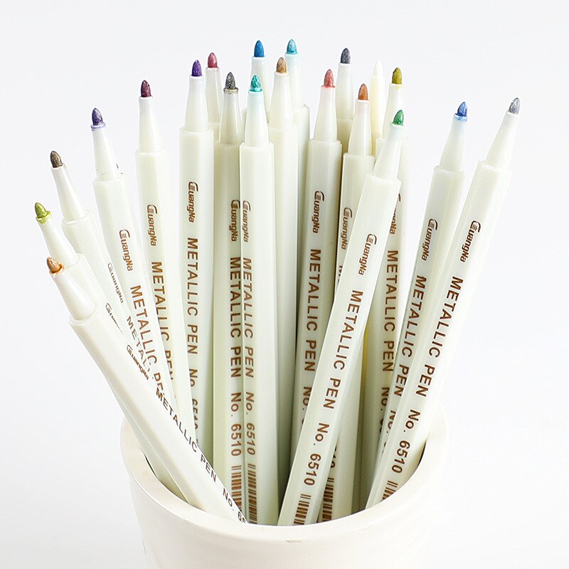 20 Kleuren Diy Manga Metallic Marker Artistieke Brush Pen Set Graffiti Art Marker Voor Tekening Schetsen Briefpapier Schoolbenodigdheden
