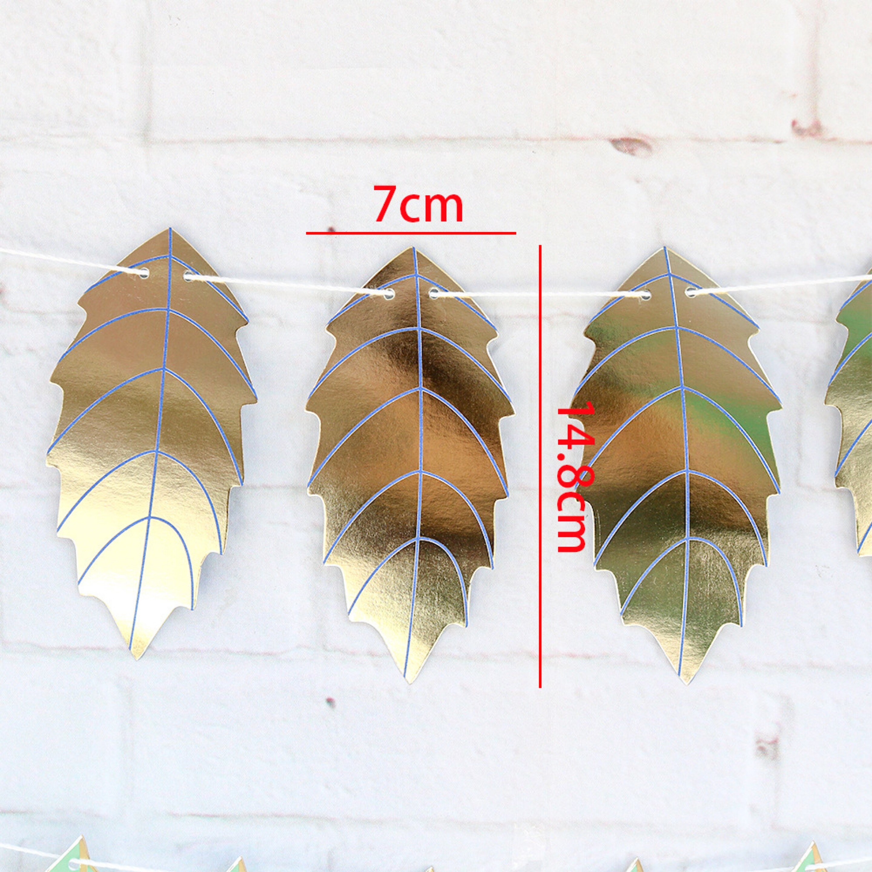 1Set Leaves Paper Flag Banner&amp;Flags Garland Floral Bunting Banners DIY Kids Birthday/Wedding Event Party Decoration Supplies