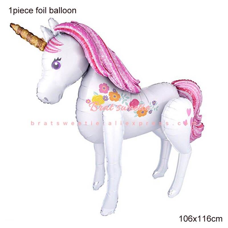 Unicorn Balloon Stand Holder Decoration Balloon Column Base Stand and Pole Ring Clip Kit Birthday Party Decorations Kids: 116cm UNC