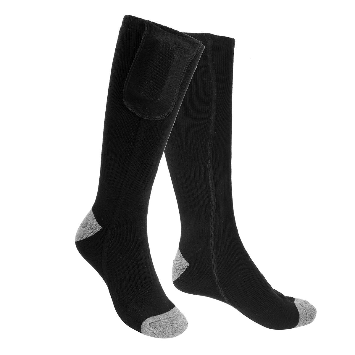 UE Plugue Elétrico Recarregável Aquecidos Meia de Algodão Ciclismo Ski Warmer Pés Adulto Manter Quente Respirar Poliéster 3 Temperatura: Black