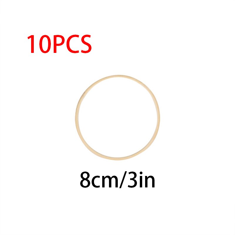 Cadre rond en bois de bambou, 8-40cm, cercle de broderie, outils pour bricolage, artisanat, couture, accessoires de décoration: 8cm