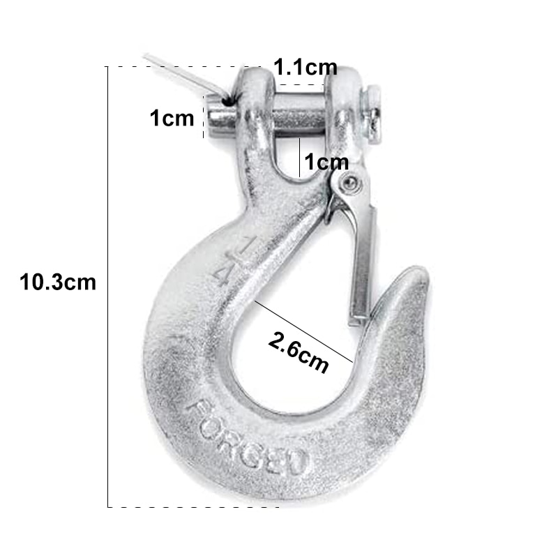 Towing Winch Cable Hook Heavy Duty Clevis Slip Rigging Tow Latch Clamp Trailer ATV UTV Truck Trailer Boat RV Car Accessories