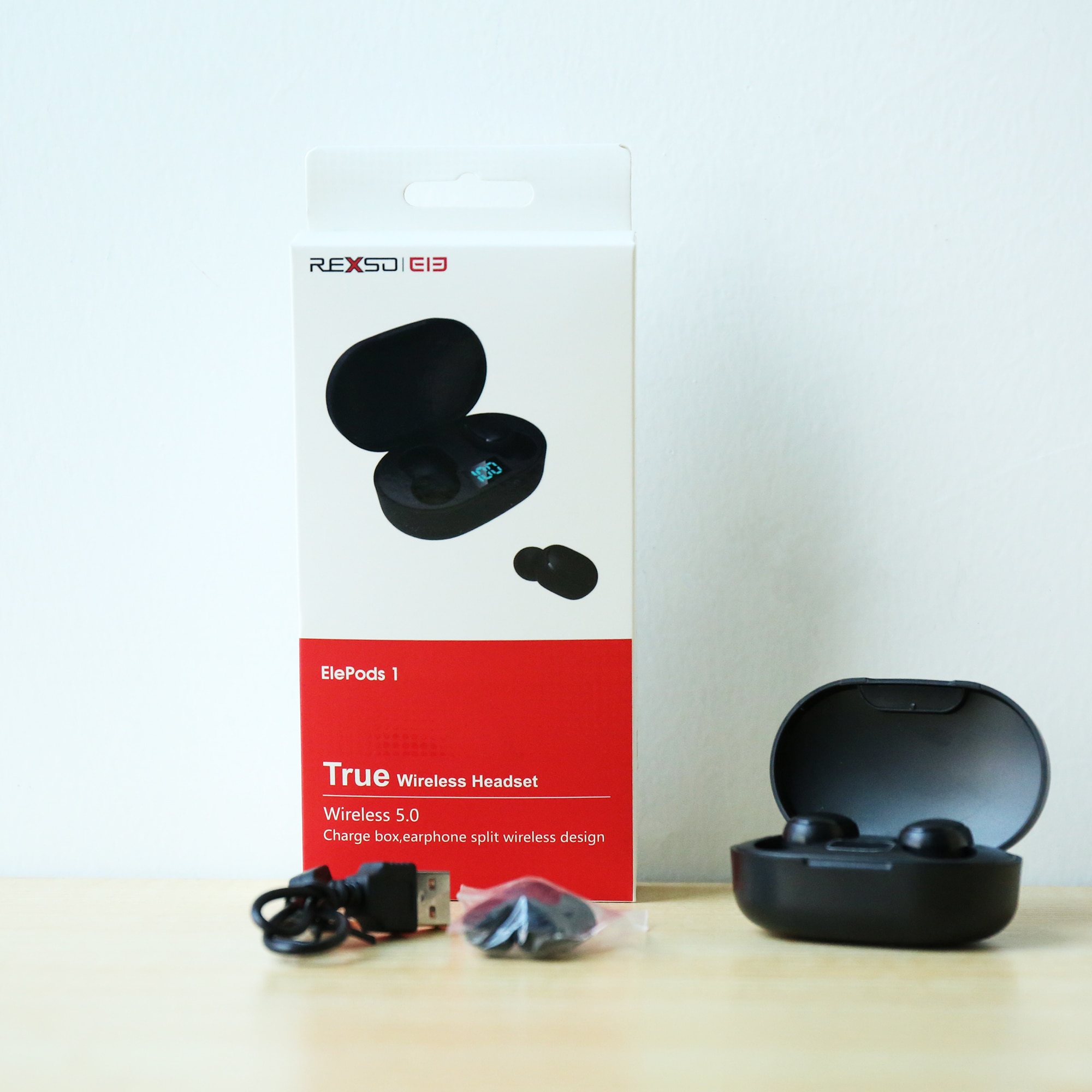 ELEPHONE ELEPODS 1-auricular TWS, inalámbrico por Bluetooth 5,0, auricular con control de voz, reducción de ruido y Control táctil con pantalla LED
