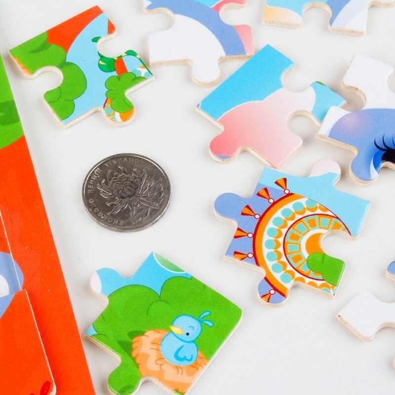 Bambini di legno di Puzzle di Puzzle Giocattoli di Legno Aereo Treno Animale Del Bambino Prima Educazione Illuminazione Genitori WJCL00012