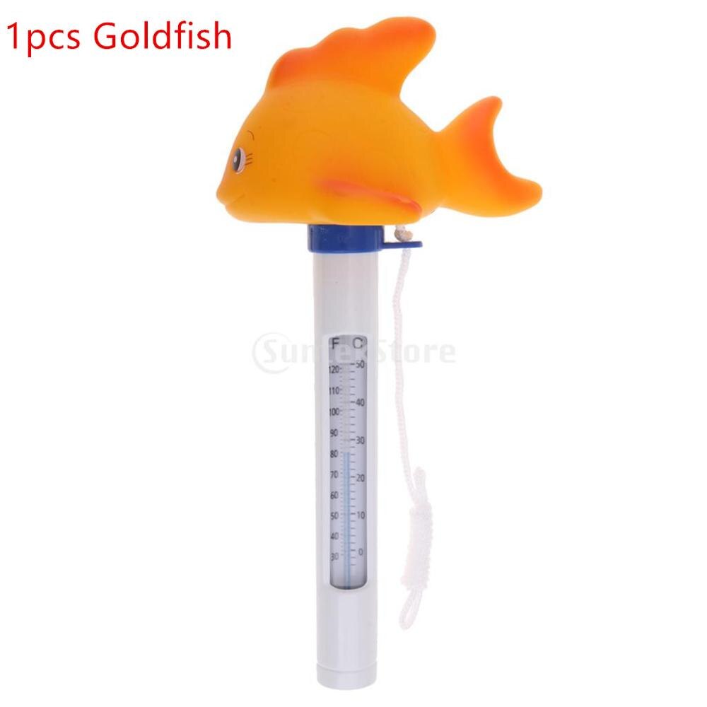 Swimming pool thermometer, pool & spa whirlpool, swimming thermometer, swimming water temperature with rope: Goldfish