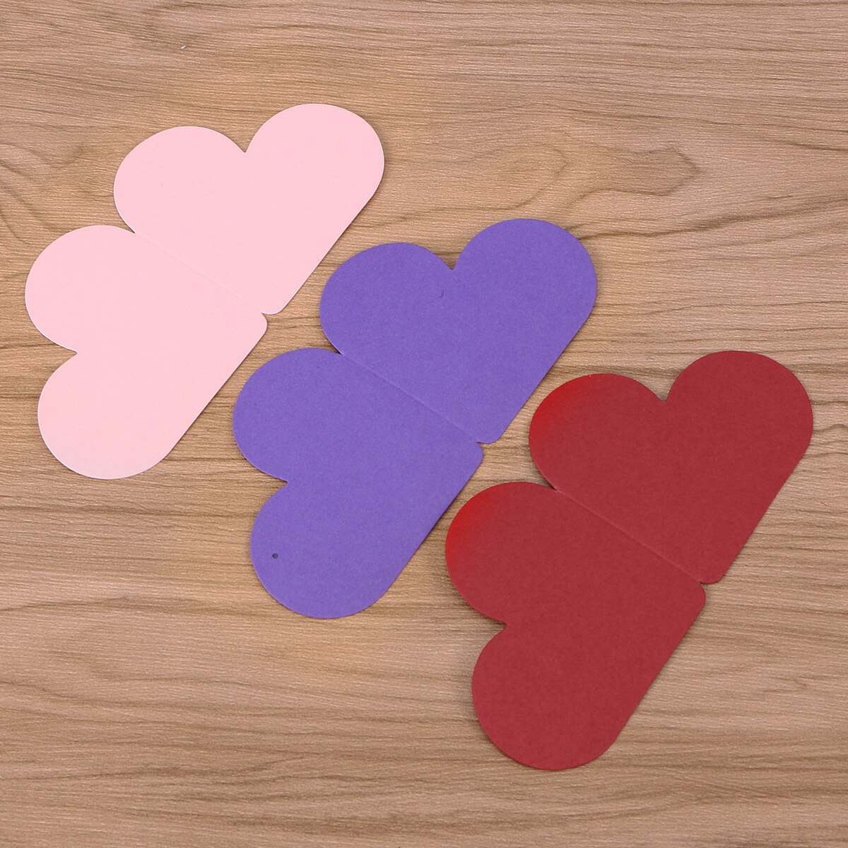 10pz di Figura Del Cuore Biglietti di Auguri Pieghevole Carta Regalo di Giorno di san valentino Romantico Biglietti di Ringraziamento per san Valentino di Nozze carte