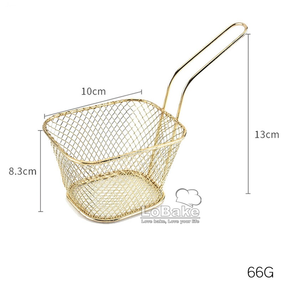 Stainless Steel French Fries Fried Chicken Basket Potato Chips Strainer Snack Food Mesh Basket Grease Drain DIY Kitchen Gadgets