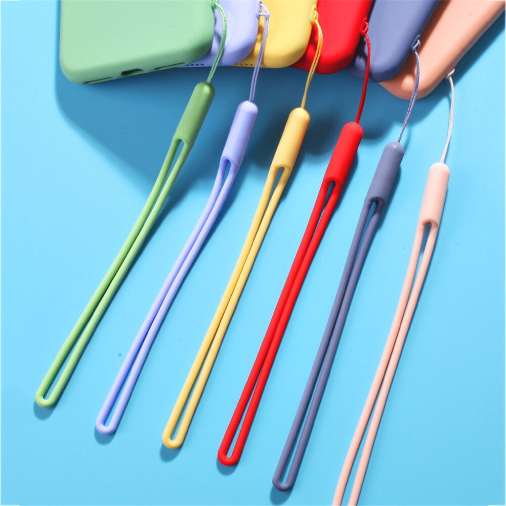 Lanière de téléphone portable corde de main en silicone courte anti-perte couleur lanière de téléphone souple flexible clé U disque lanière multifonction