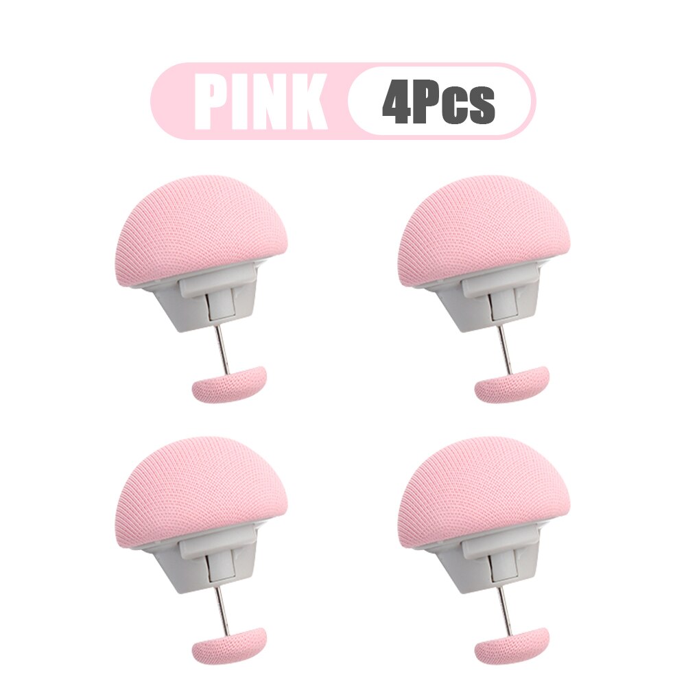 4/6 st svamp täcke hållare lakan grippers clips set halkfri en nyckel för att låsa upp för filtskydd klädnypor fästen: 4 st rosa