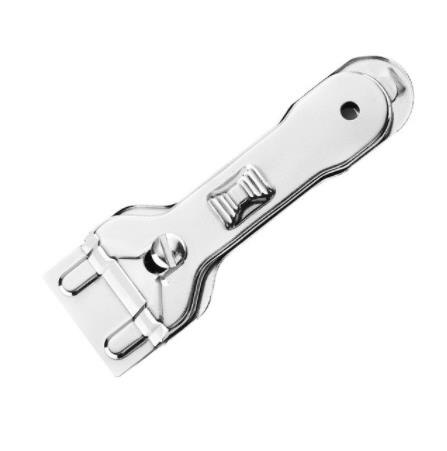 Espátula selladora de silicona 3 en 1 para ventanas, raspador de Metal, utensilio para quitar masilla o cemento, herramientas manuales de limpieza: Plata