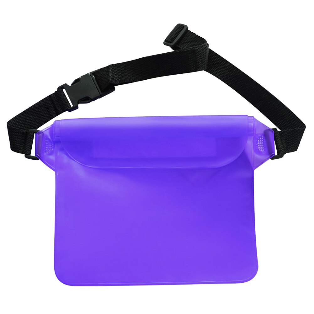 Waterproof swimming bag, mobile phone, drift diving shoulder pvc waist pack underwater bags case cover for pouch beach boat sports: Dark blue